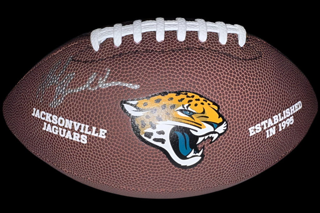 Mark Brunelle Signed Replica Jaguars Logo Football - Schwartz COA